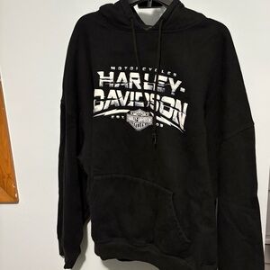 Napoleon Harley-Davidson Black and White Logo Hoodie